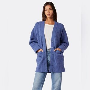 Revolve Joie Brea Cardigan Sweater in Bijou Blue